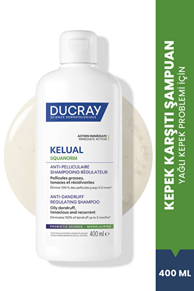 Ducray Kelual Squanorm Yağlı Saçlar için Arındırıcı Etkili Kepek Karşıtı Şamp...
