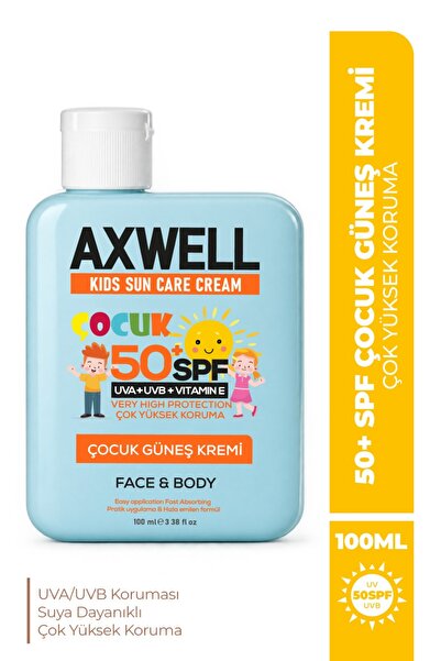 AXWELL واقي شمسي للأطفال - حماية عالية + فيتامين E، عامل حماية من الشمس 50+ 1...
