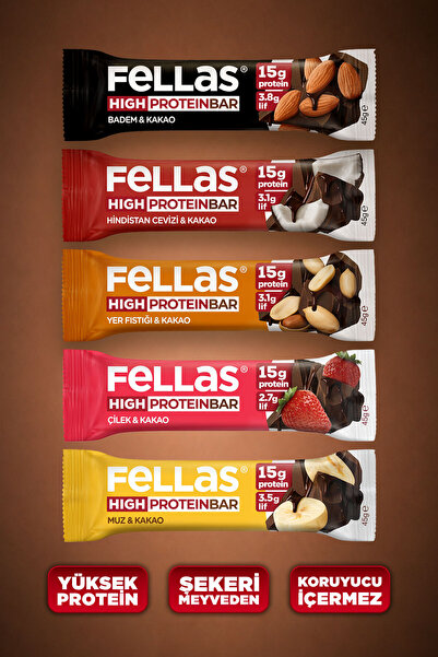 Fellas Yüksek Protein Bar 5'li Deneme Paketi