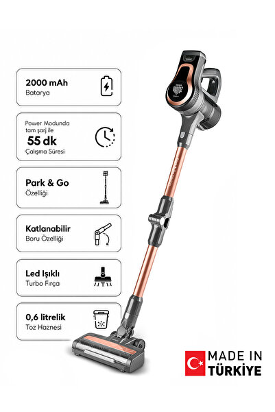 Karaca Power Up Pro Dik Süpürge Black Copper 350 W
