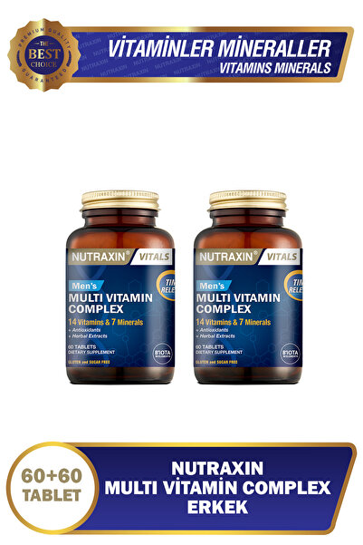 Nutraxin 2 Adet Nutraxin Men's Multi Vitamin Ve Mineral Complex 60 Adet Table...