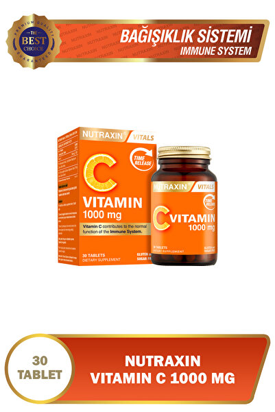 Nutraxin C Vitamin 1000 Mg - C Vitamini Deposu Zaman Salınımlı 30 Tablet