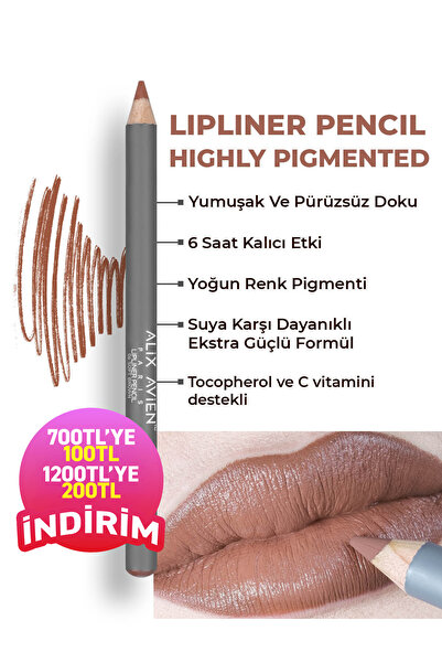 Alix Avien Uzun Süre Kalıcı Dağılma Yapmayan Nemlendirici Dudak Kalemi - Lipl...
