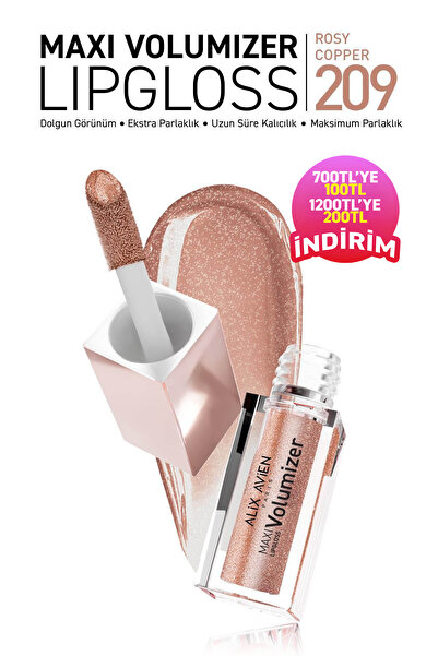 Alix Avien Maxivolumizer Lipgloss 209 - Rosy Copper - Kalıcı ve Nemlendirici ...