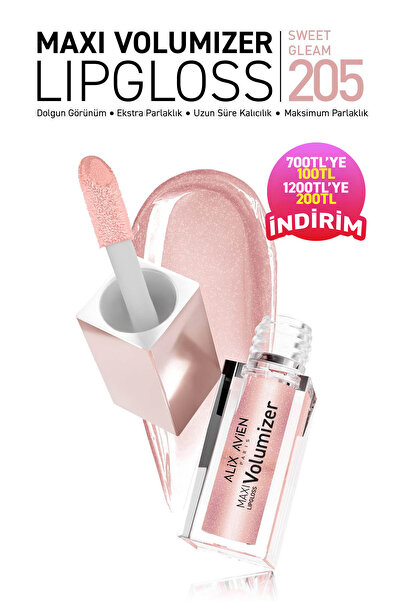 Alix Avien Maxivolumizer Lipgloss 205 - Sweet Gleam - Kalıcı ve Nemlendirici ...