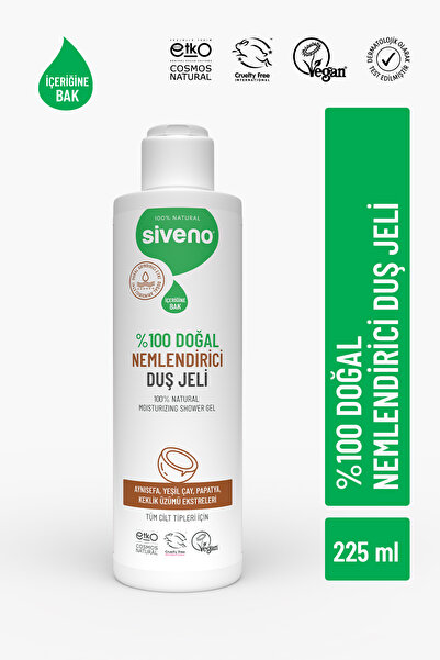 Siveno %100 Doğal Duş Jeli Nemlendirici Yenileyici Vegan 225 ml