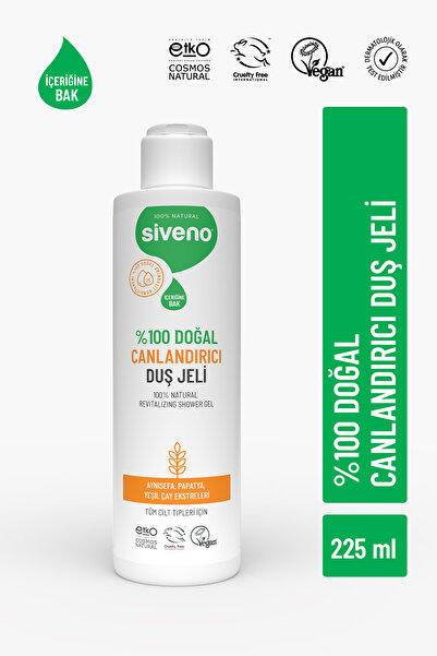 Siveno %100 Doğal Duş Jeli Canlandırıcı Sebum Dengeleyici Vegan 225 ml