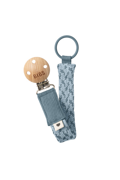 Bibs Paci Braid Emzik Askısı Petrol / Baby Blue