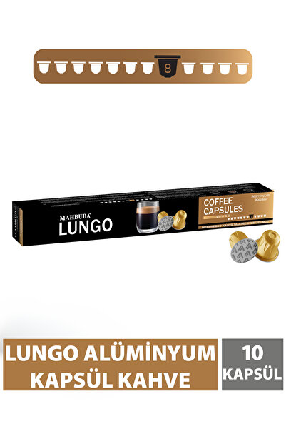 Mahbuba %100 Arabica Lungo Kapsül Kahve 10'lu (Nespresso Uyumlu Alüminyum)
