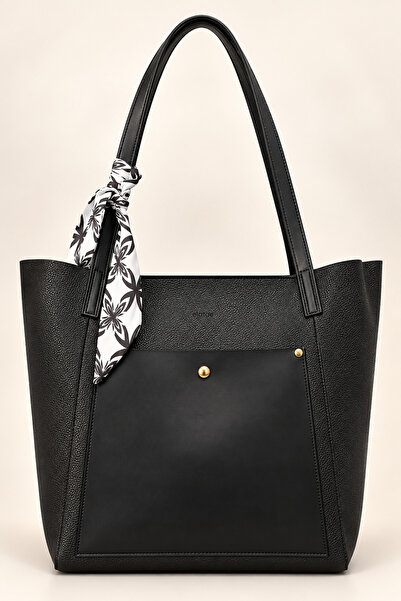 ELATAE Women's Shoulder Bag Large Size Wide Volume Shawl Detailed Multi-Compa...