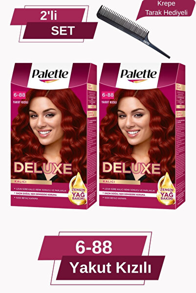 Palette Deluxe 6-888 Yakut Kızılı X 2 Adet Gliss Tarak