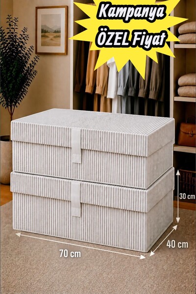 Helen's Home 2 Adet Megaplus En Büyük Boy Kutu Hurç 70x40x30