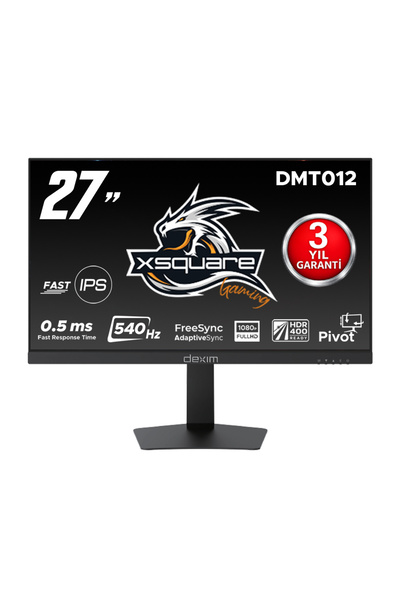 Dexim DMT012 27 inç 540Hz 0,5ms FHD HDMI DP HDR Düşük Mavi Işık FreeSync Hızl...