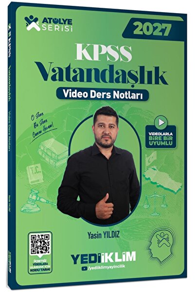 Yediiklim Yayınları 2027 KPSS Atölye Serisi Genel Kültür Vatandaşlık Video De...