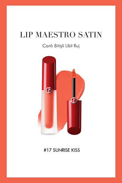 Giorgio Armani Lip Maestro Satin Canlı Bitişli Likit Ruj #17 SUNRISE KISS