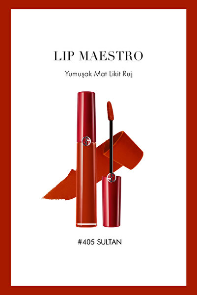 Giorgio Armani Lip Maestro Yumuşak Mat Likit Ruj #405 SULTAN