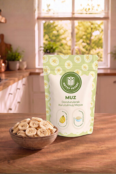 Antep Pazarı Muz Kuru Meyve Cipsi - Dondurularak Kurutulmuş Freeze Dried Çıtı...