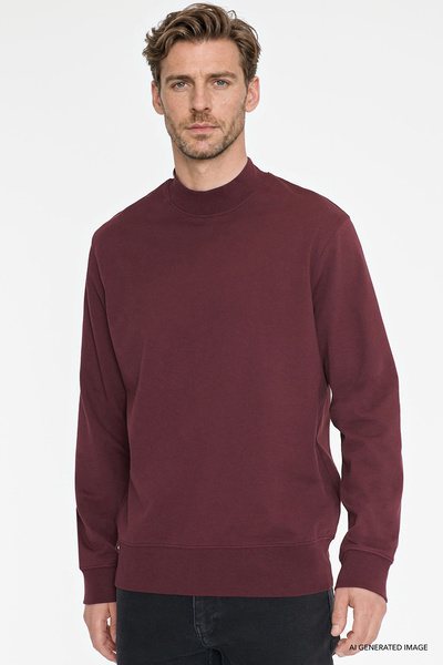 AC&Co / Altınyıldız Classics Men's Burgundy Cotton Standard Fit Regular Cut H...