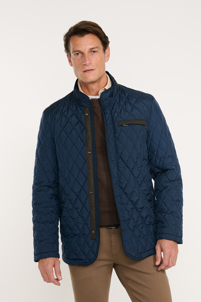 AC&Co / Altınyıldız Classics Men's Navy Blue Windproof Standard Fit Regular C...