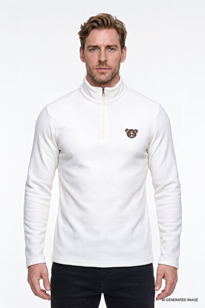 AC&Co / Altınyıldız Classics Men's White Anti-Pilling Non-Pilling Standard Fi...