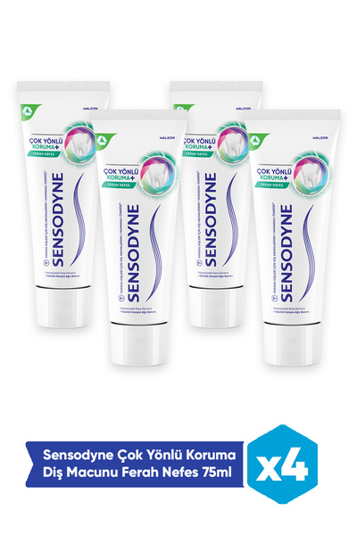 Sensodyne Çok Yönlü Koruma Diş Macunu Ferah Nefes 75ml x4 Adet