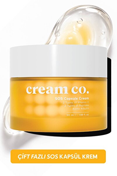 Cream Co. Leke Karşıtı Cilt Tonu Eşitleyici C Vitamini Nemlendirici Kapsül Yü...