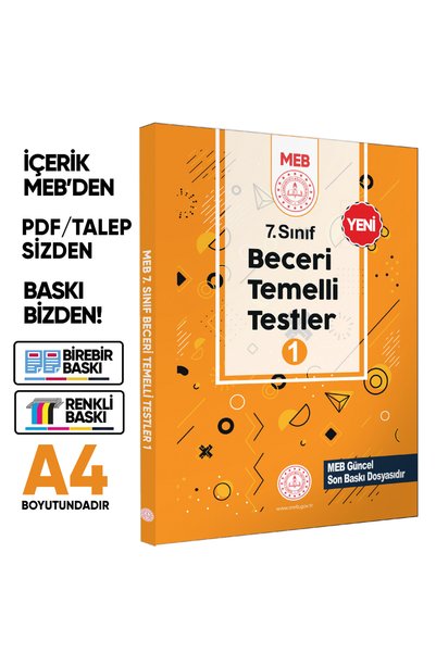 Karakutu Yayınları 7.Sınıf MEB Beceri Temelli Testler 1. Kitap Örnek Soru Ban...
