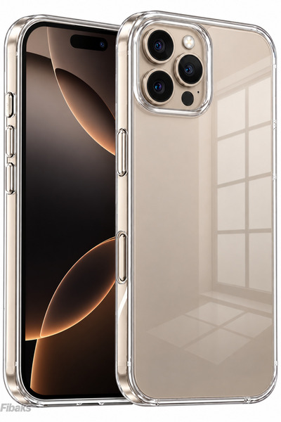 Fibaks iPhone 16 Pro Kılıf Renksiz Şeffaf Yumuşak Ince Esnek Silikon Kapak