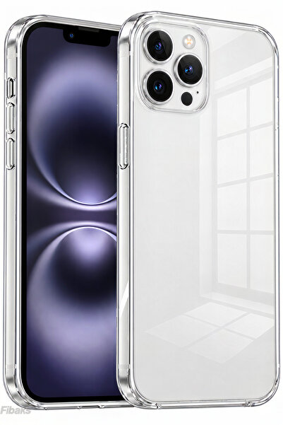 Fibaks iPhone 15 Pro Max Kılıf Renksiz Şeffaf Yumuşak Ince Esnek Silikon Kapak