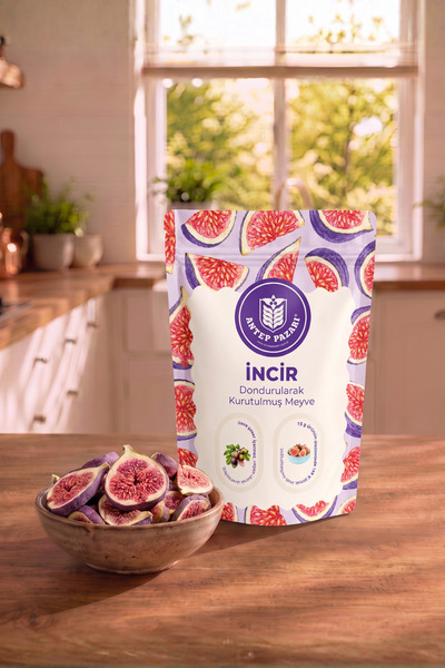 Antep Pazarı İncir Kuru Meyve Cipsi - Dondurularak Kurutulmuş Freeze Dried Çı...
