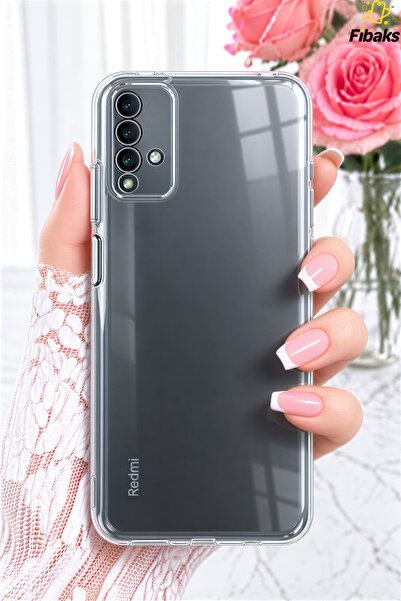 Fibaks Xiaomi Redmi 9t Kılıf Kamera Korumalı Şeffaf Esnek Silikon Kapak