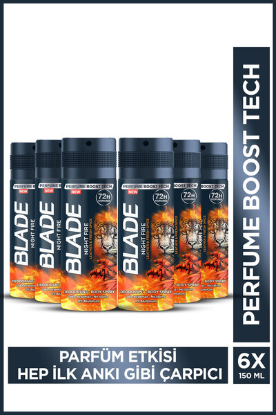 Blade Hero Selection Serisi Night Fire Erkek Alüminyumsuz Deodorant 6x150 Ml ...