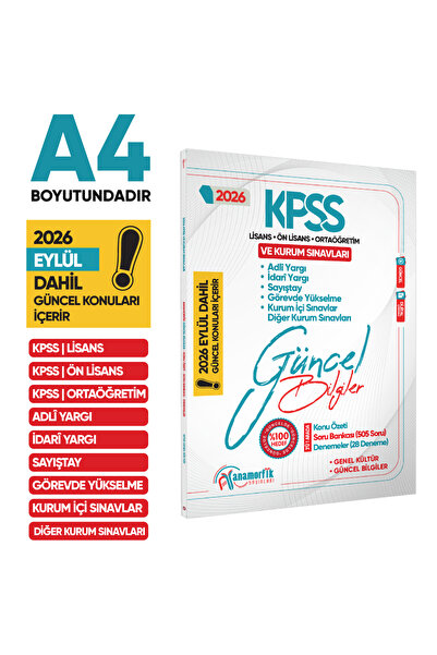 İnformal Yayınları 2027 KPSS Genel Kültür/Kurum Sınavları Güncel Bilgiler Kon...