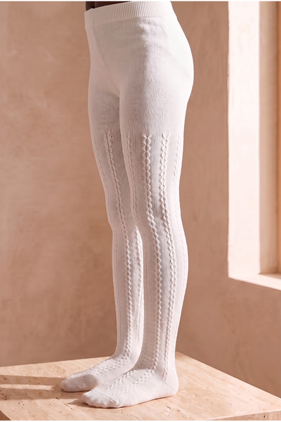 Katia&Bony Chained Detailed Pantyhose White