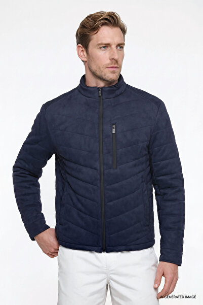 AC&Co / Altınyıldız Classics Men's Navy Blue Warm Windproof Padded Standard F...