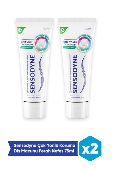 Sensodyne Çok Yönlü Koruma Diş Macunu Ferah Nefes 75ml x2 Adet