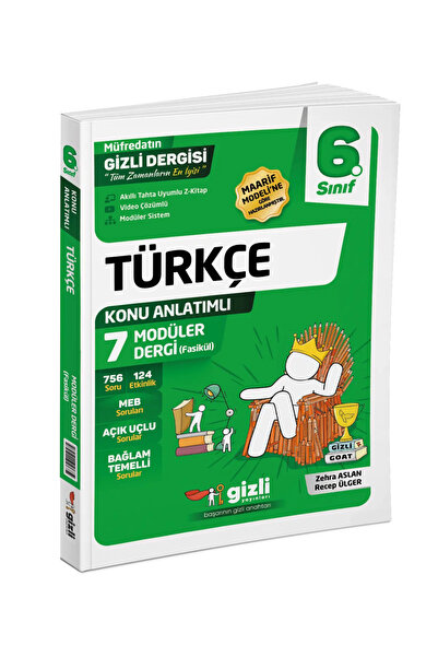 Gizli Yayınları 6. Sınıf Türkçe Müfredatın Gizli Dergisi Gizli Yayınları