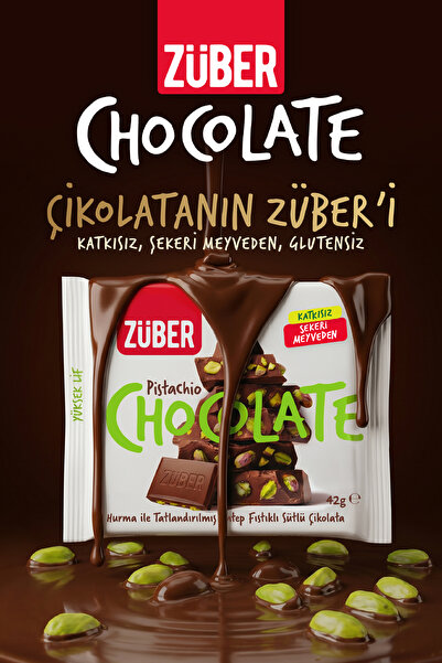 Züber Antep Fıstıklı Sütlü Çikolata 42g x 6 Adet