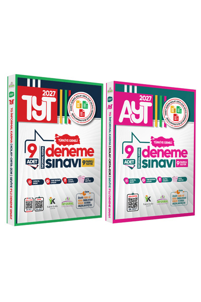 İnformal Yayınları 2027 YKS TYT-AYT Türkiye Geneli Kurumsal 18li (9+9) Paket ...