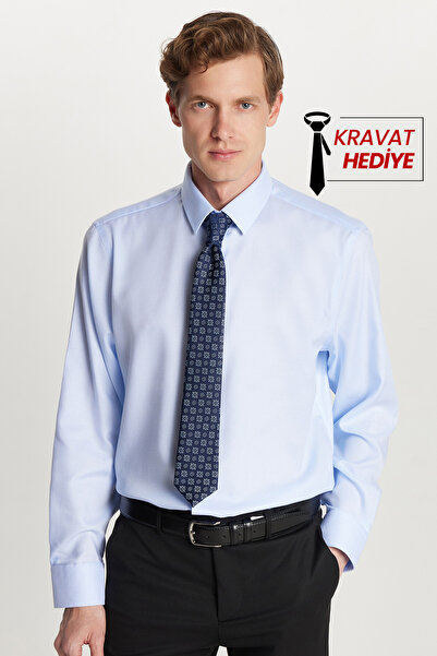 Tudors Πουκάμισο Slim Fit Λευκό, Ατσαλάκωτο, 100% Βαμβάκι, Φιλικό προς το Περ...