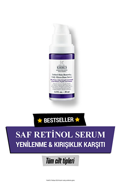 Kiehl's Dermatologist Solutions Kırışıklık ve İnce Çizgi Karşıtı Retinol Seru...
