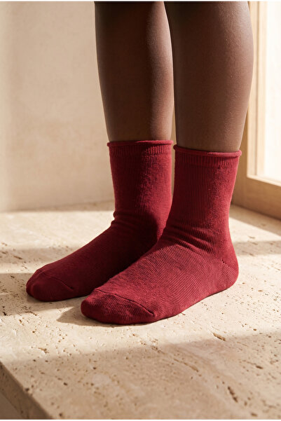 Katia&Bony Girl's Elasticless Modal Socks Burgundy