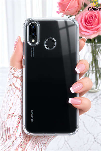 Fibaks Huawei Huawei P20 Lite Uyumlu Yumuşak Esnek 3d Süper Şeffaf Silikon Kılıf