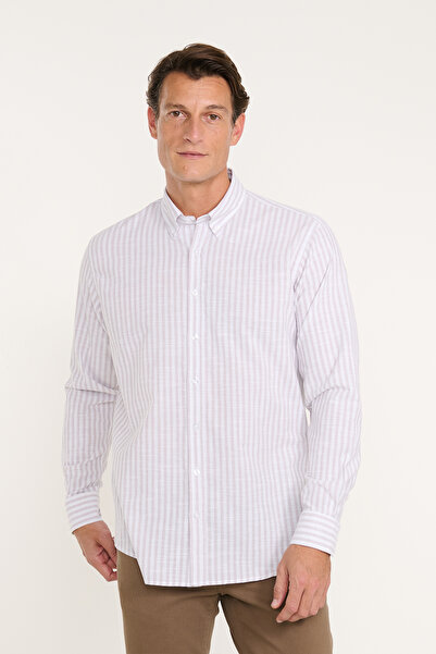 AC&Co / Altınyıldız Classics Men's Grey-White 100% Cotton Comfort Fit Relaxed...