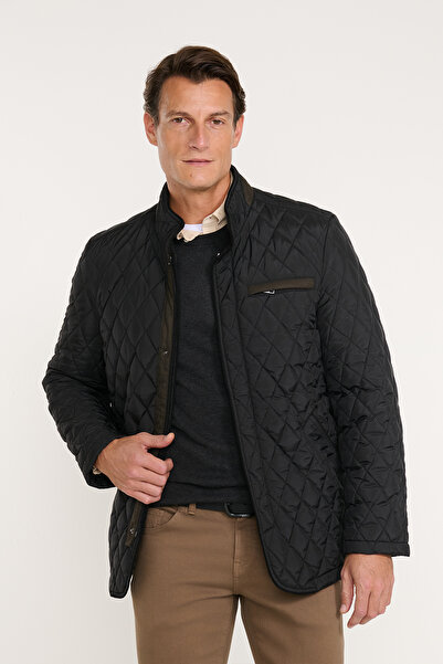 AC&Co / Altınyıldız Classics Men's Black Windproof Standard Fit Regular Cut S...