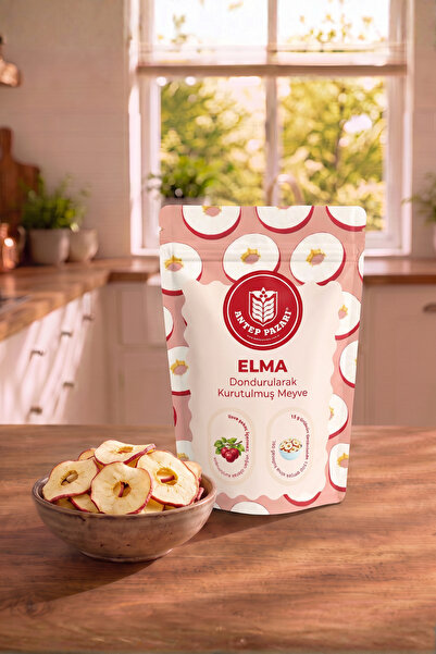 Antep Pazarı Elma Kuru Meyve Cipsi - Dondurularak Kurutulmuş Freeze Dried Çıt...