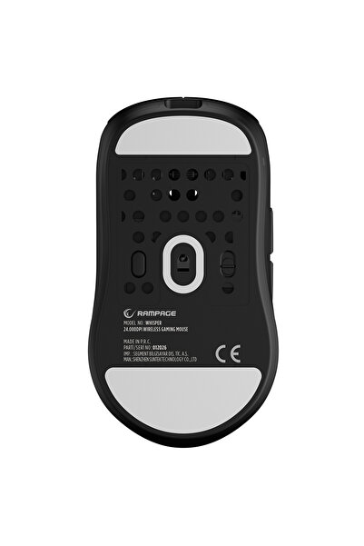 Rampage Whisper Kablosuz Siyah 24000 DPI 3311 Sensor Şarjlı 80 Million Huano Switch 39 Gram Gaming Oyuncu Mouse