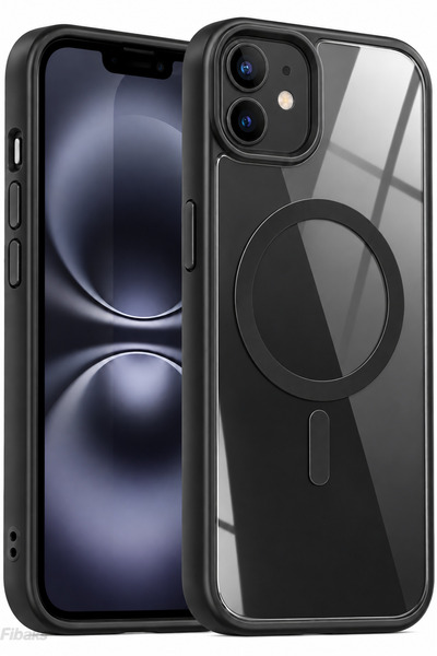 Fibaks iPhone 11 Kılıf Magsafe Wireless Şarj Özellikli Tam Koruma Renkli Sert...