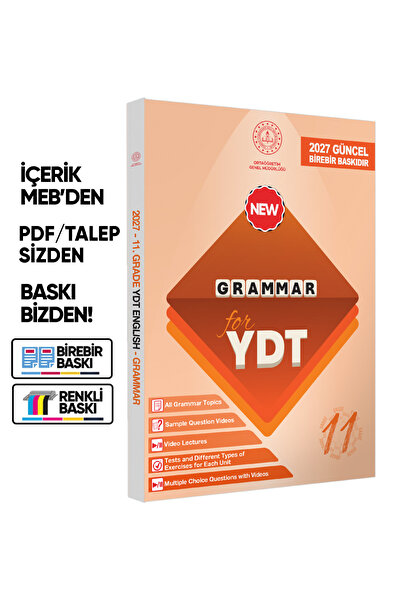 Karakutu Yayınları 2027 YDT MEBİ İngilizce 11.Sınıf Grammar (Dilin Yapısı) Ko...