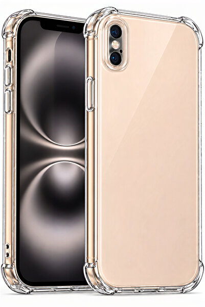 Fibaks iPhone X/XS Kılıf Antishock Darbe Emici Kamera Korumalı Yumuşak Esnek ...